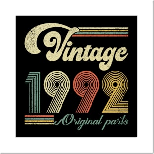 Retro Vintage 1992 Made In 1992 32 Years Old 32th Birthday Posters and Art